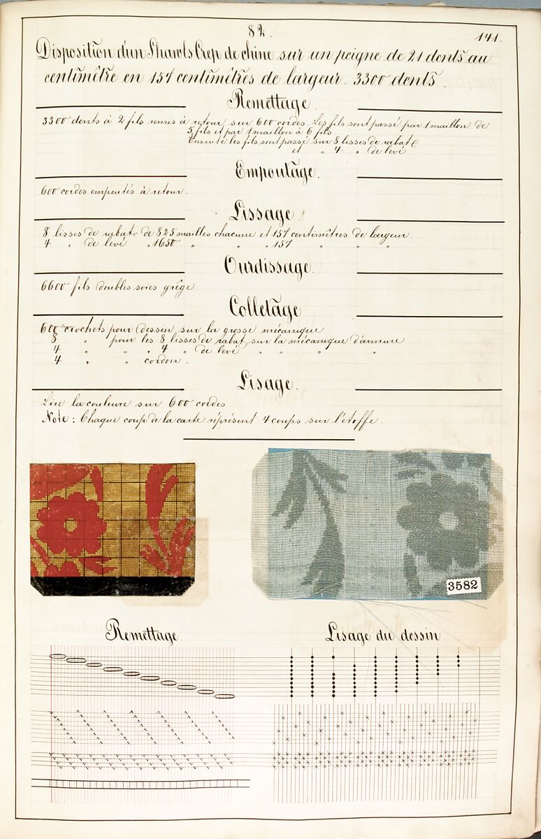 Théorie de la fabrication des étoffes de soie, Emile Klingholz, Silk, paper, French