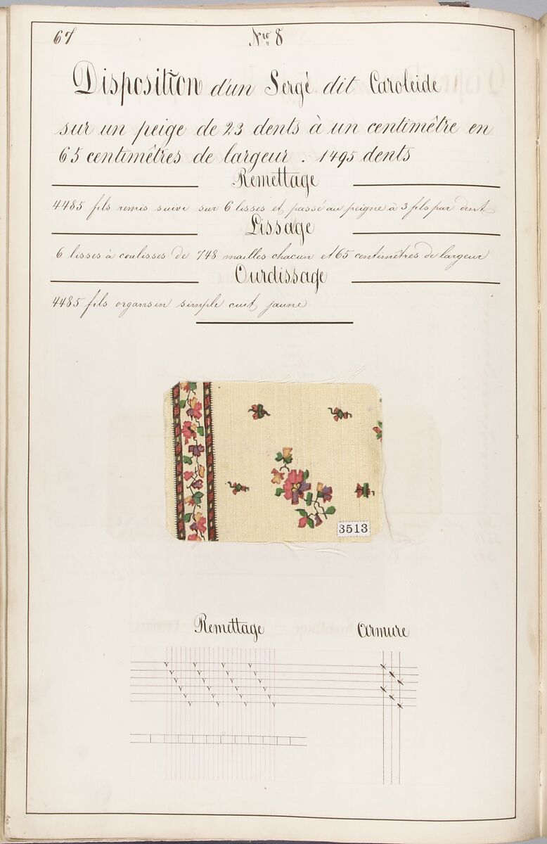 Théorie de la fabrication des étoffes de soie, Emile Klingholz, Silk, paper, French