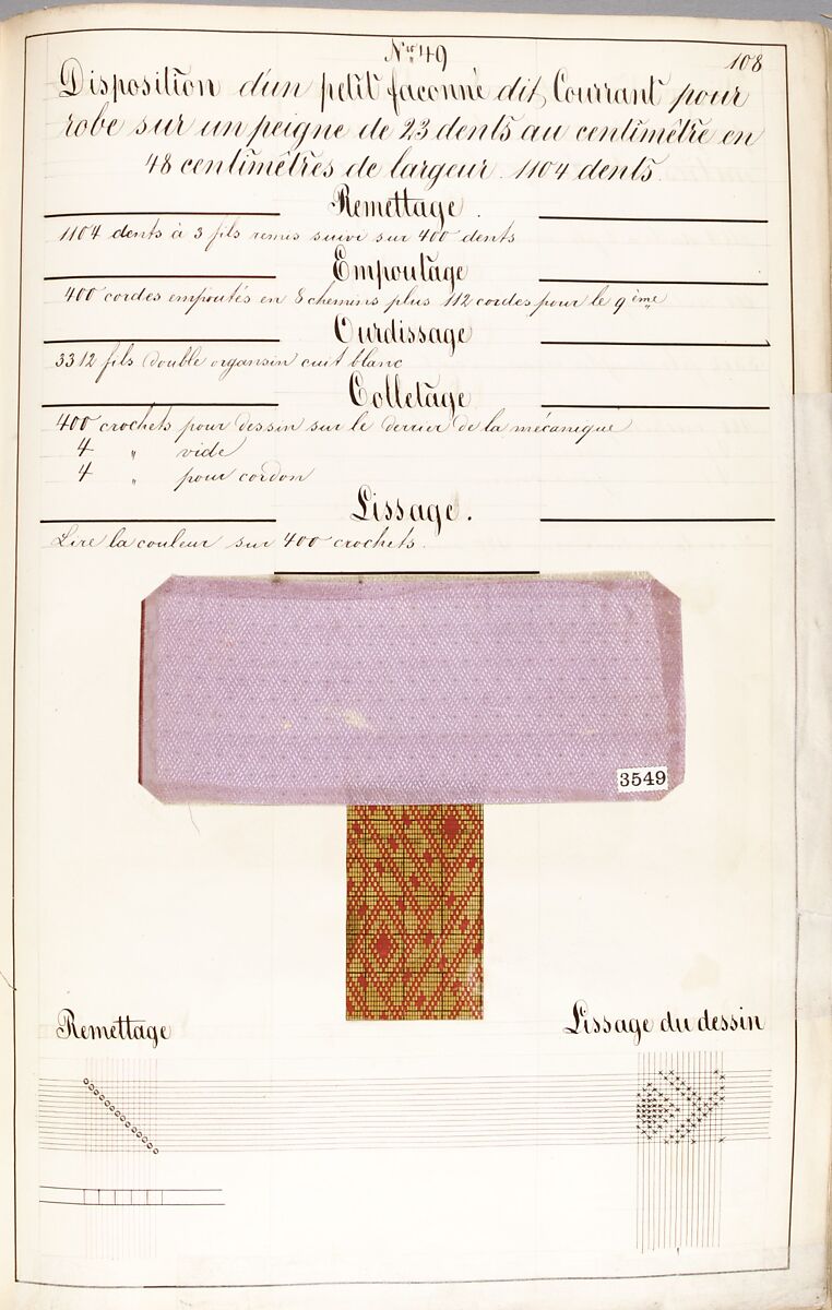 Théorie de la fabrication des étoffes de soie, Emile Klingholz, Silk, paper, French