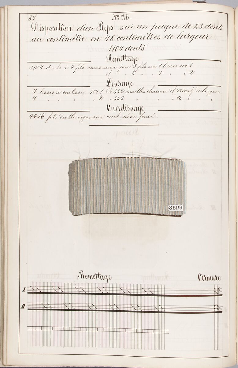 Théorie de la fabrication des étoffes de soie, Emile Klingholz, Silk, paper, French