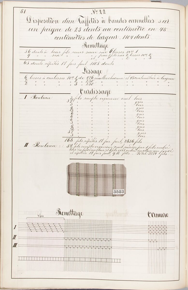Théorie de la fabrication des étoffes de soie, Emile Klingholz, Silk, paper, French