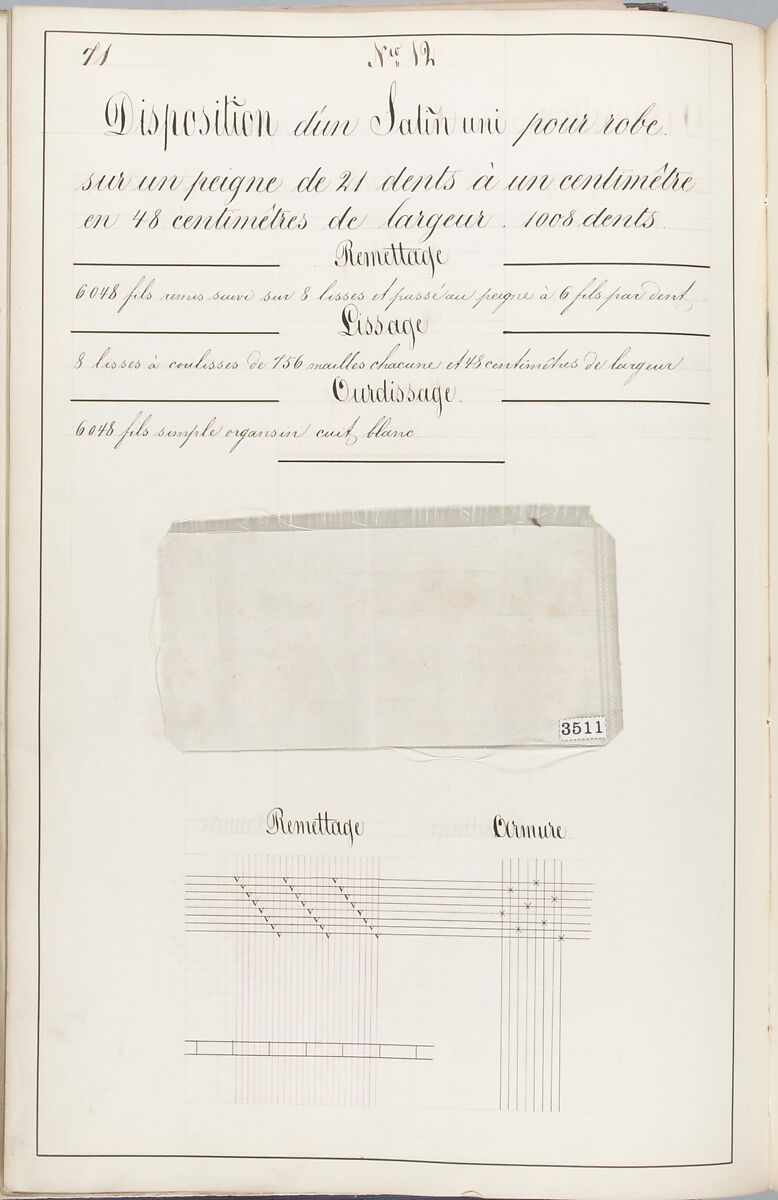 Théorie de la fabrication des étoffes de soie, Emile Klingholz, Silk, paper, French