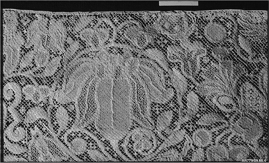 Border, Embroidered net, German