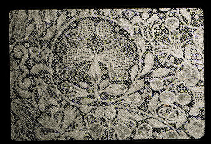 Border, Embroidered net, German