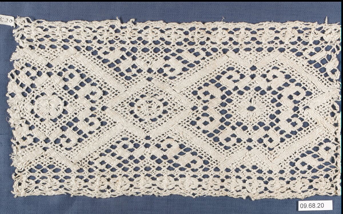 Insertion, Embroidered net, German