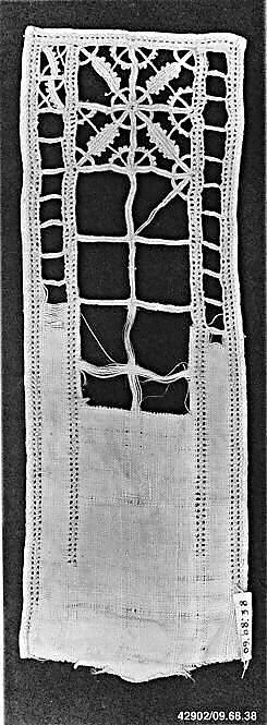 Sampler, Needle lace, Italian