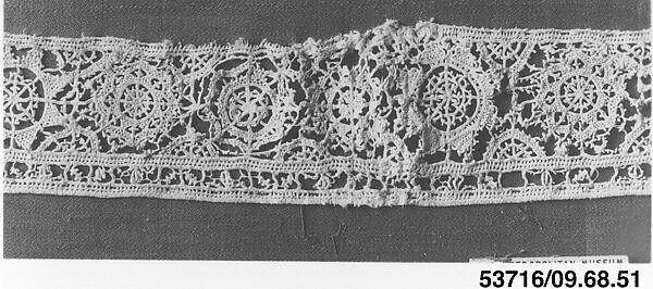 Strip, Needle lace, Italian