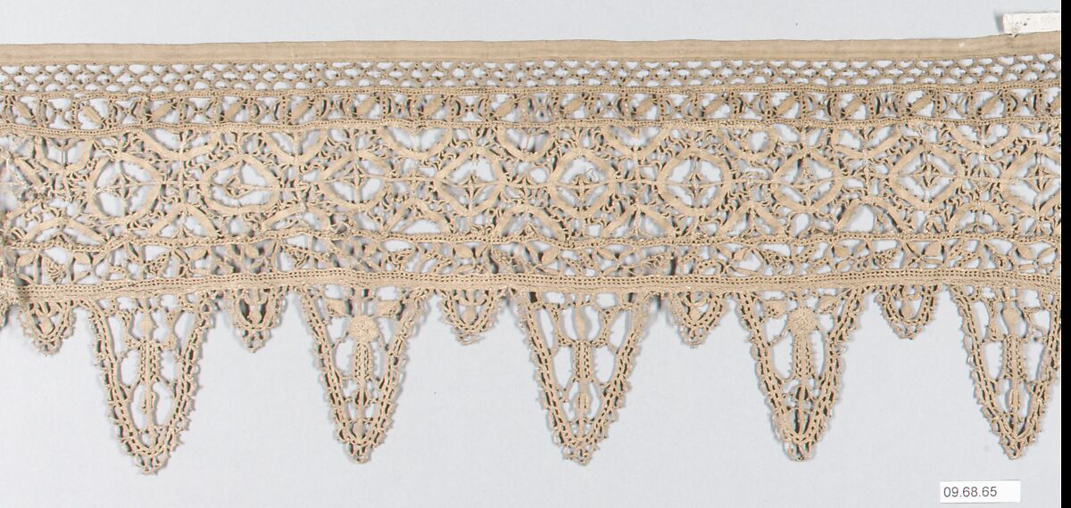 Border, Needle lace, reticello, punto in aria, Italian