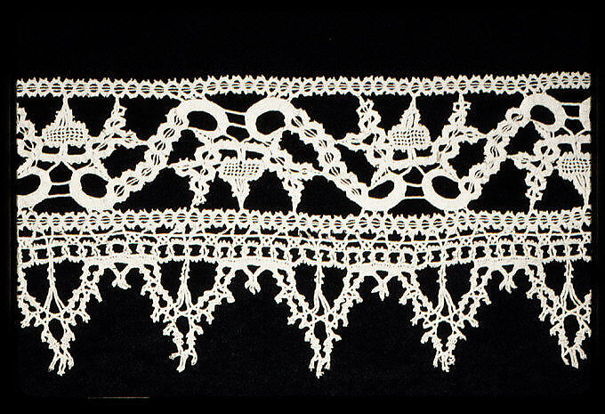 Border, Bobbin lace, Italian, Genoa