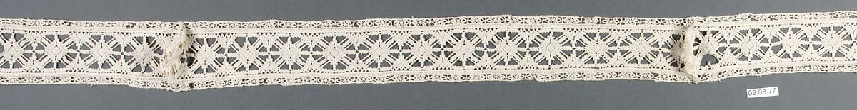 Insertion, Bobbin lace, Italian, Genoa