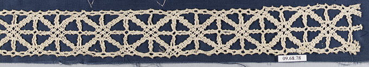Insertion, Bobbin lace, Italian, Siena 
