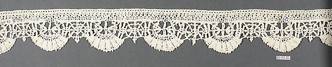 Lace border, Bobbin lace, Italian, Genoa 