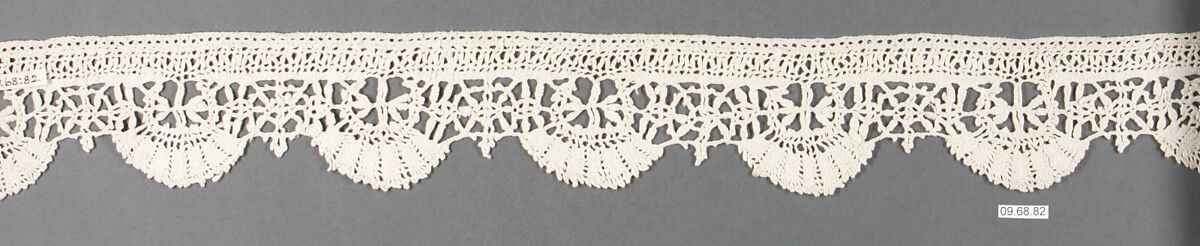 Lace border, Bobbin lace, Italian, Genoa
