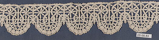 Edging, Bobbin lace, Italian, Genoa 