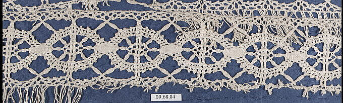 Insertion, Bobbin lace, Italian, Sicily 