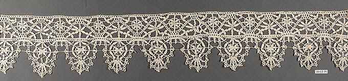 Border, Bobbin lace, Italian, Genoa 