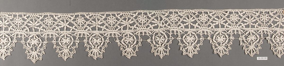 Border, Bobbin lace, Italian, Genoa