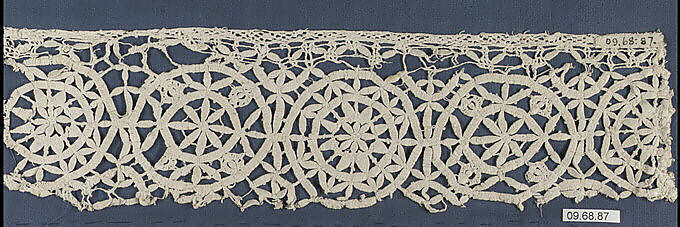 Insertion, Bobbin lace, Italian, Genoa 