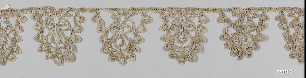 Edging of bobbin lace, Bobbin lace, Italian, Genoa