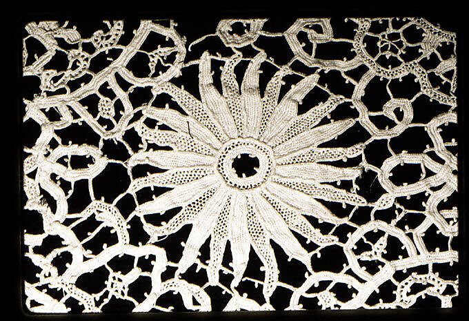 Border, Needle lace, punto in aria, Italian