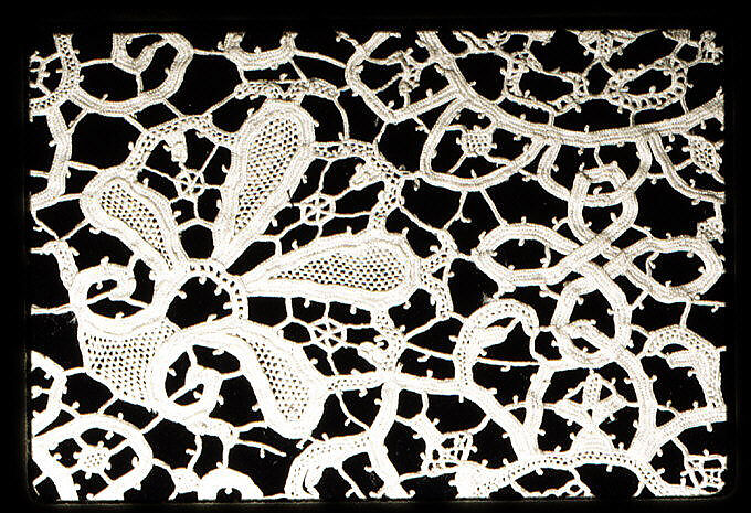 Border, Needle lace, punto in aria, Italian