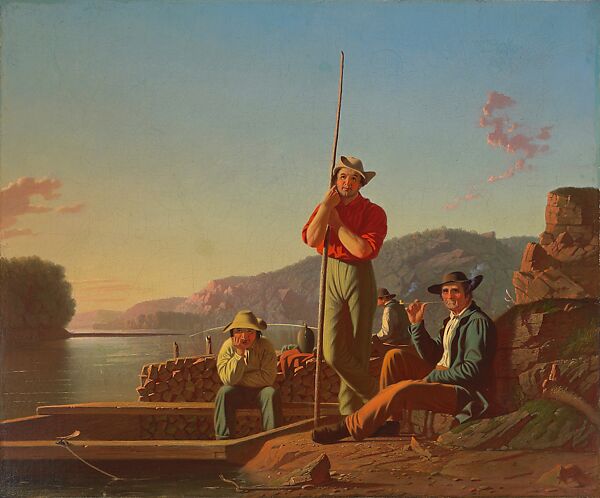 The Wood-Boat, George Caleb Bingham (American, Augusta County, Virginia 1811–1879 Kansas City, Missouri), Oil on canvas, American 