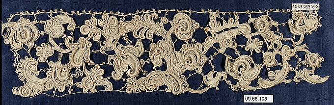 Piece, Needle lace, Italian, Venice 