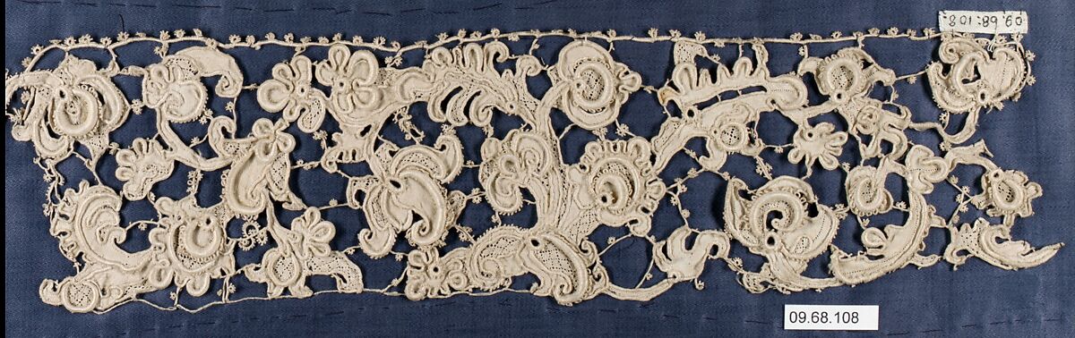 Piece, Needle lace, Italian, Venice