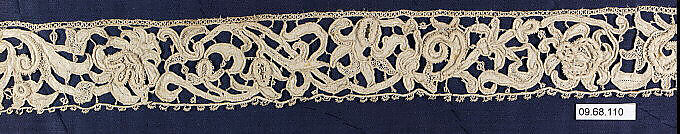 Border, Needle lace, Italian, Venice 