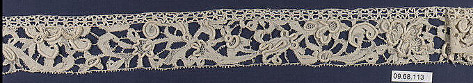 Border, Needle lace, gros point lace, Italian, Venice 