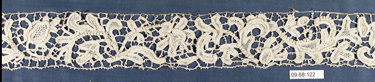 Border, Bobbin lace, Italian, Venice