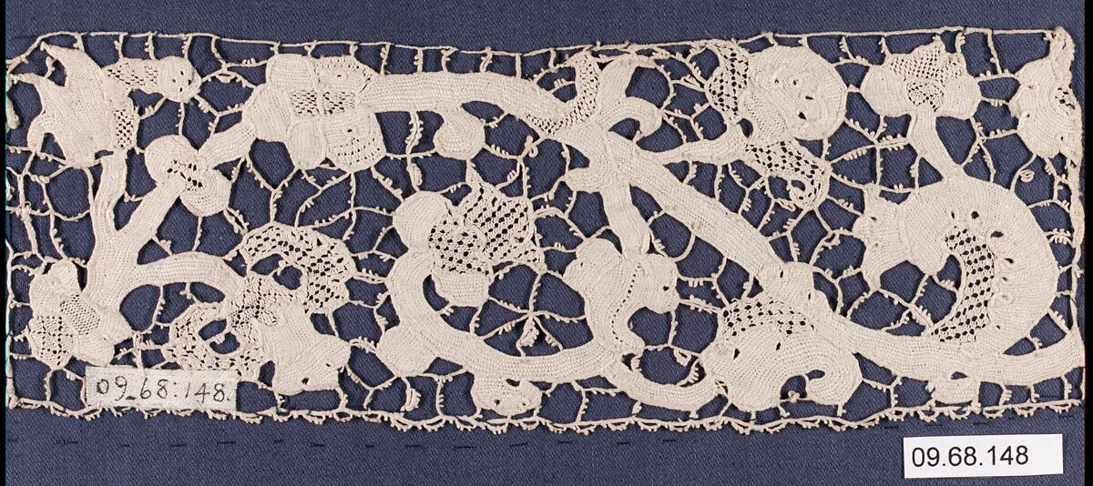 Fragment, Needle lace, Italian, Venice