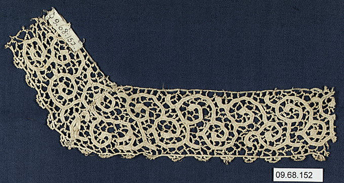 Fragment, Needle lace, Italian, Venice 