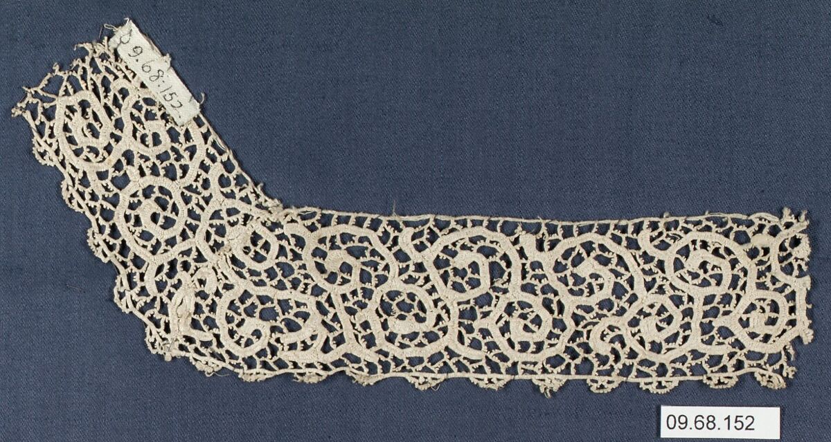 Fragment, Needle lace, Italian, Venice