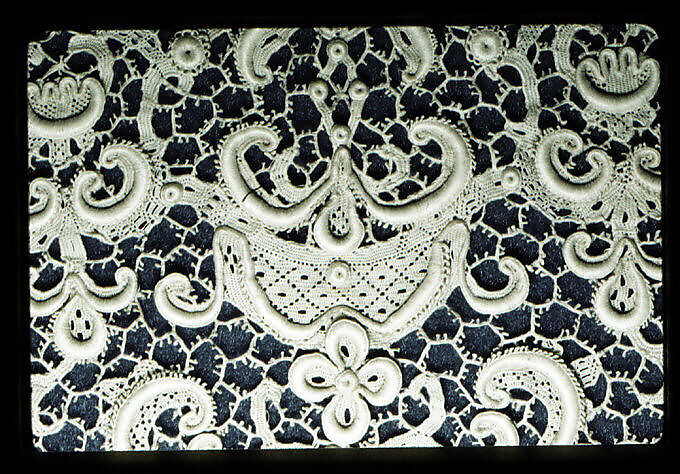 Cravat end, Needle lace, French