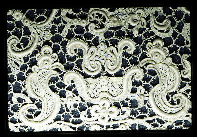 Cravat end, Needle lace, French