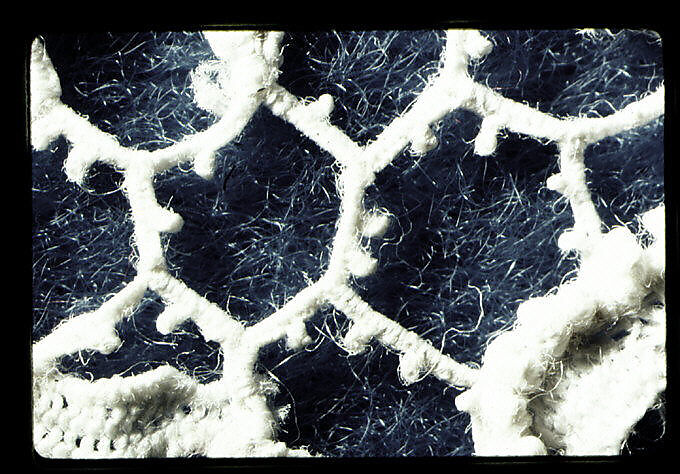 Cravat end, Needle lace, French