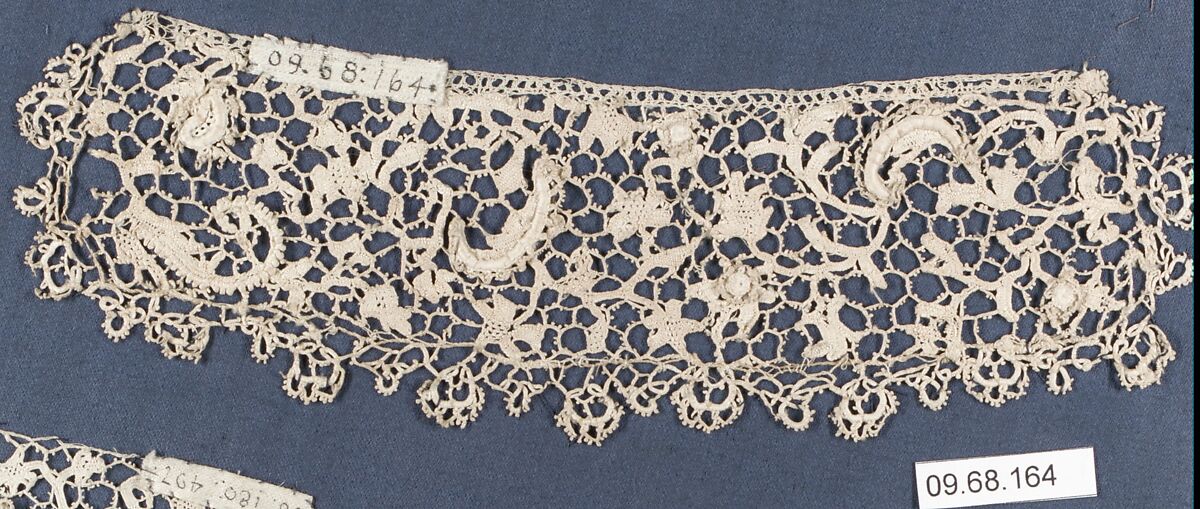 Cuff (one of a pair), Needle lace, Italian, Venice