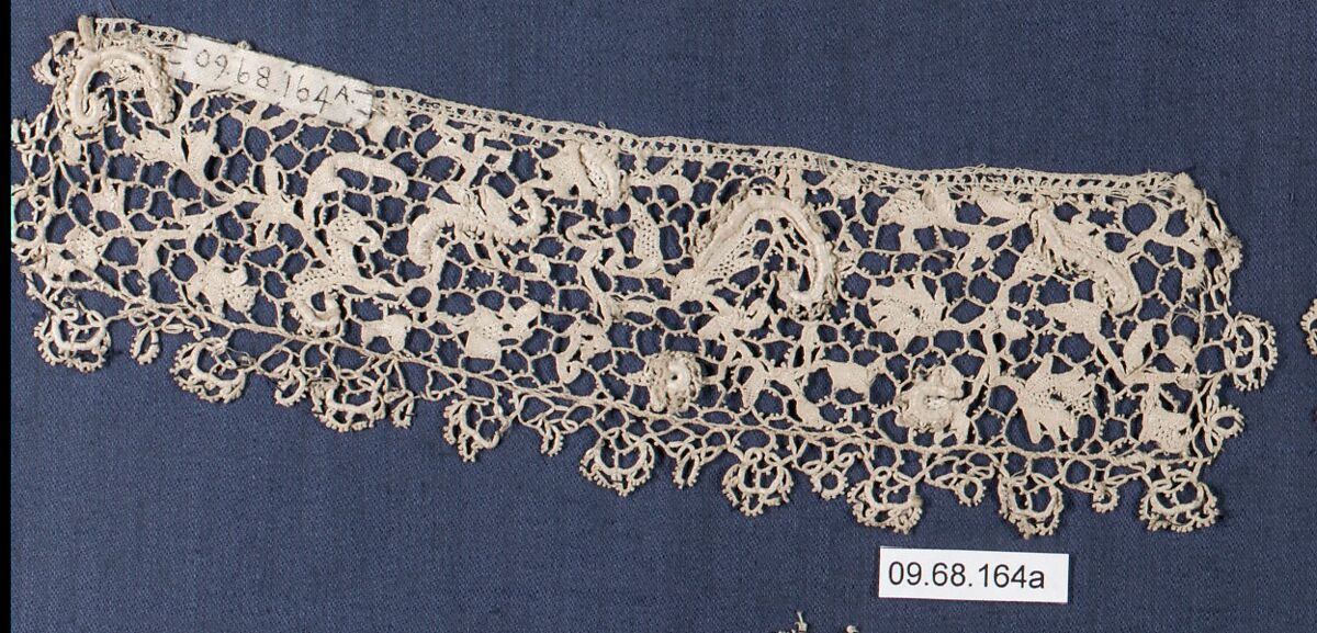 Cuff (one of a pair), Needle lace, Italian, Venice