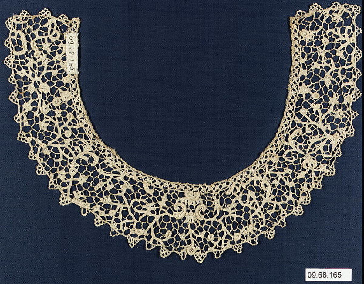 Small collar, Needle lace, Italian, Venice 
