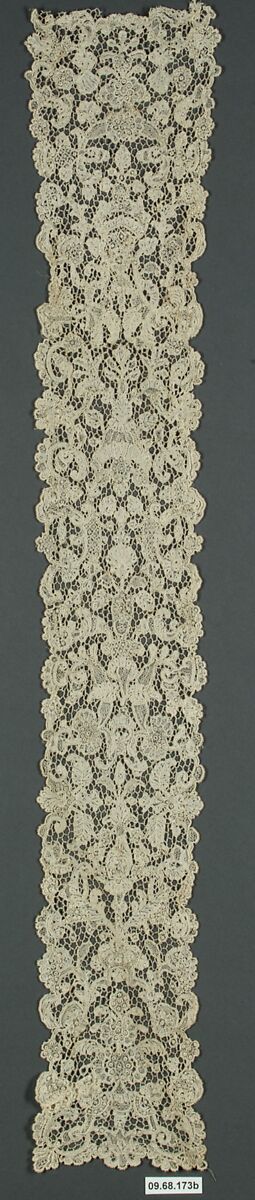 Lappet (one of a pair), Needle lace, French
