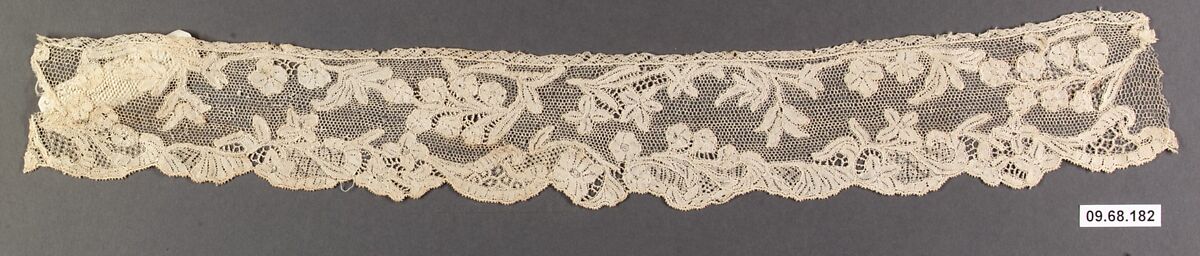 Strip, Needle lace, Italian, Burano 