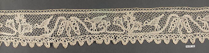 Border, Bobbin lace, Italian, Milan 