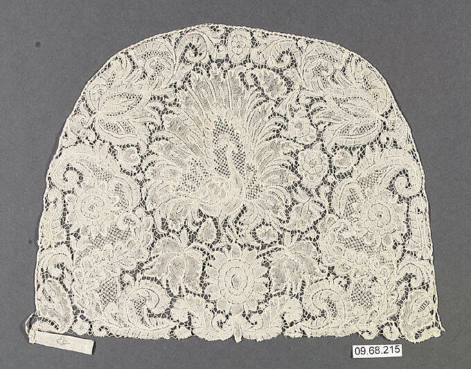 Cap crown, Bobbin lace, point d'Angleterre, Flemish 