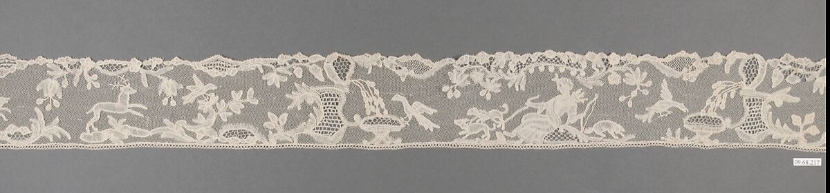 Strip, Bobbin lace, point d'Angleterre, Flemish, Brussels 