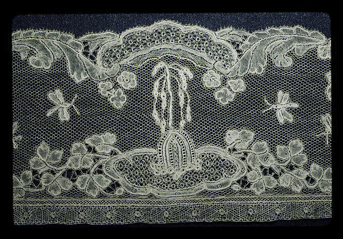 Strip, Bobbin lace, point d'Angleterre, Flemish, Brussels 