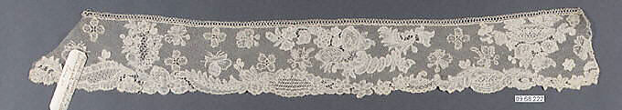Fragment of lace, Bobbin lace, point d'Angleterre, Flemish 