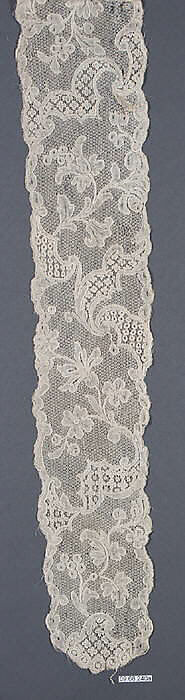 Lappet (one of a pair), Bobbin lace, Flemish, Mechlin 
