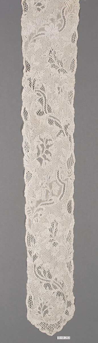 Lappet, Bobbin lace, Flemish, Brussels 