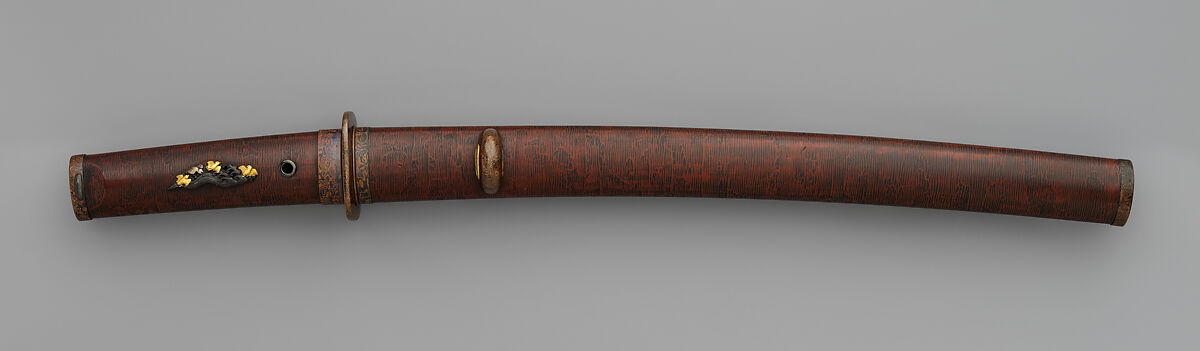Blade and Mounting for a Dagger (Tantō), Steel, wood, lacquer, copper-gold alloy (shakudō), gold, copper, Japanese 